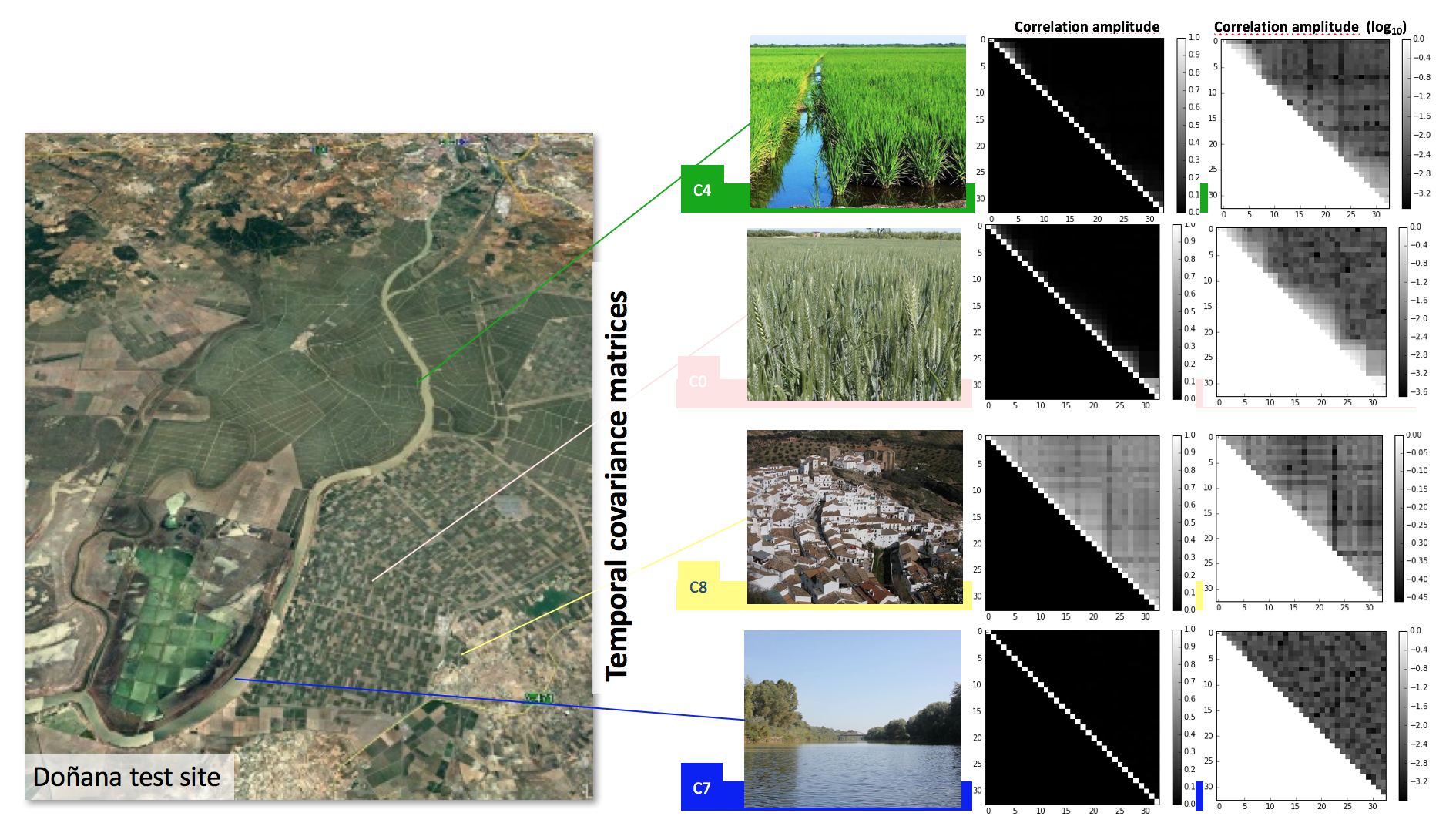 Multi-temporal covariance matrix example over Doñana